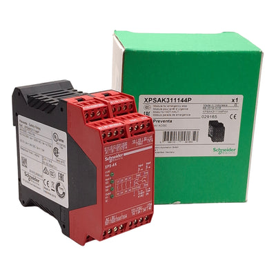 New Schneider XPSAK311144P PREVENTA XPS-AK E-Stop Safety Relay Module 24VAC/DC