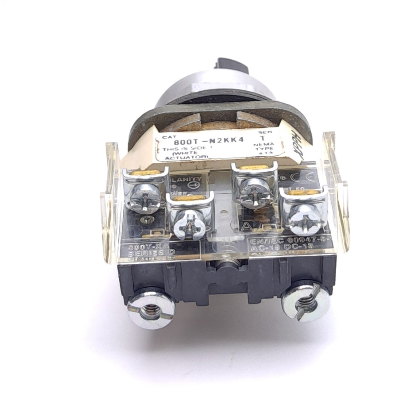 Used Allen Bradley 800T-N2KK4 Maintained Selector Switch, 4-Position, ø30mm, 1NO 1NC