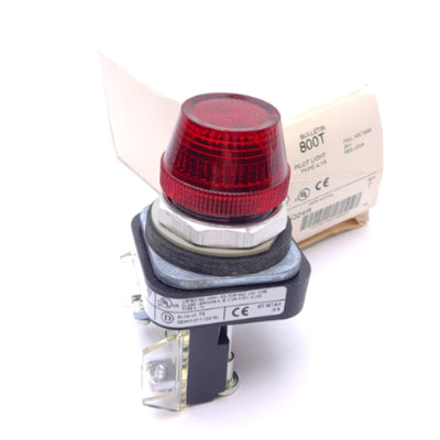 New Allen Bradley 800T-Q24R Red Pilot Light, ø30mm, 24VAC/DC Input, Incandescent