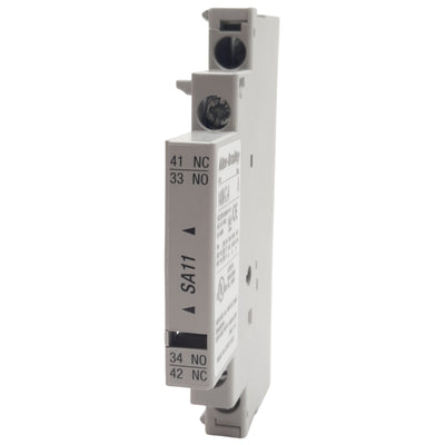New Allen Bradley 140M-C-ASA11 Auxiliary Contact Block, 2-Pole 1NO 1NC, 5A 600VAC