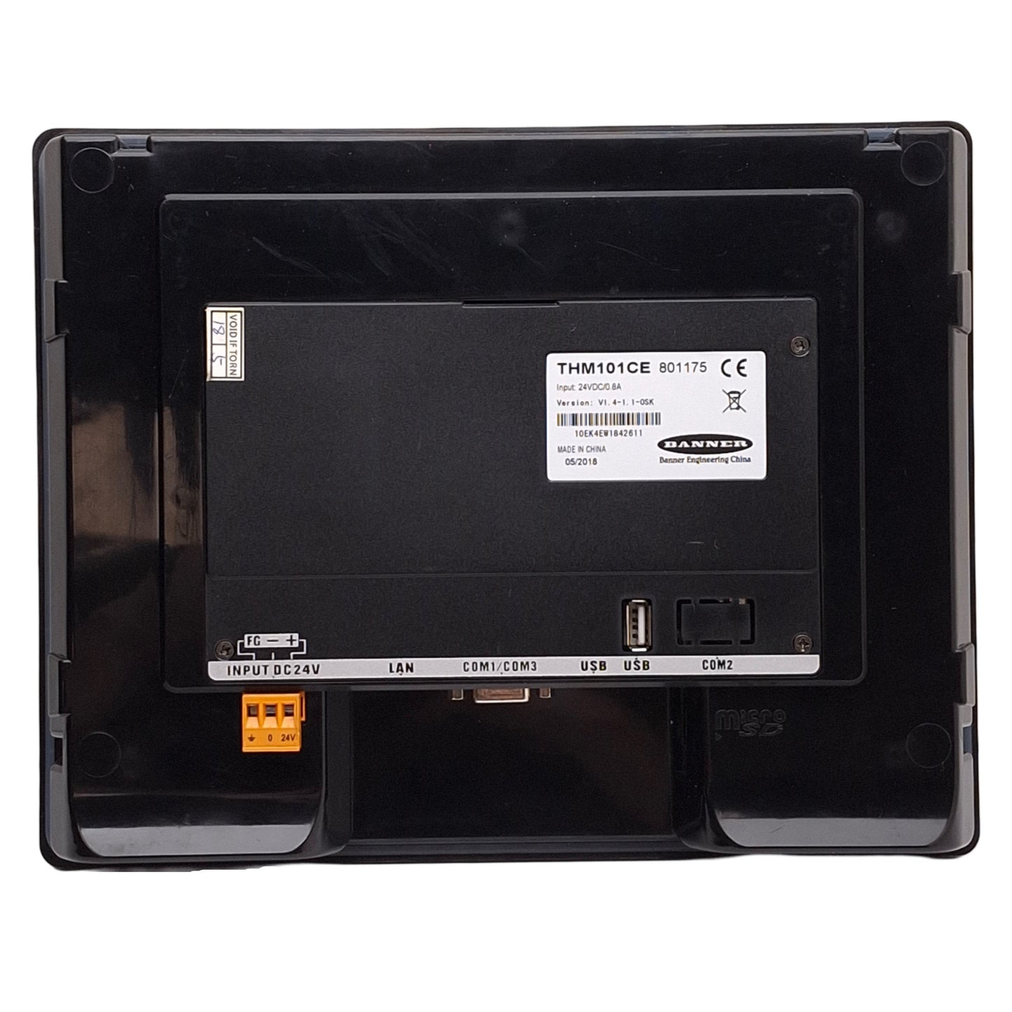 Used Banner THM101CE Touchscreen HMI, 10.1" 1024x768 TFT Color Display, 24VDC
