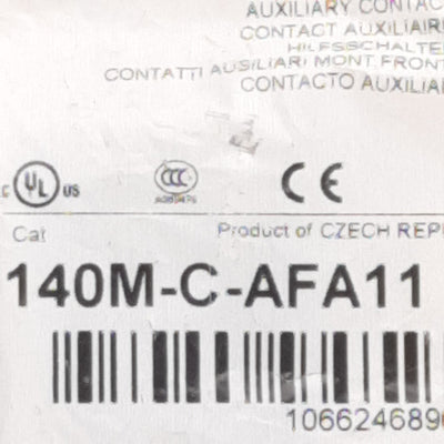 New Allen Bradley 140M-C-AFA11 Auxiliary Contact, 2-Pole, 1NO 1NC, 5A 240VAC