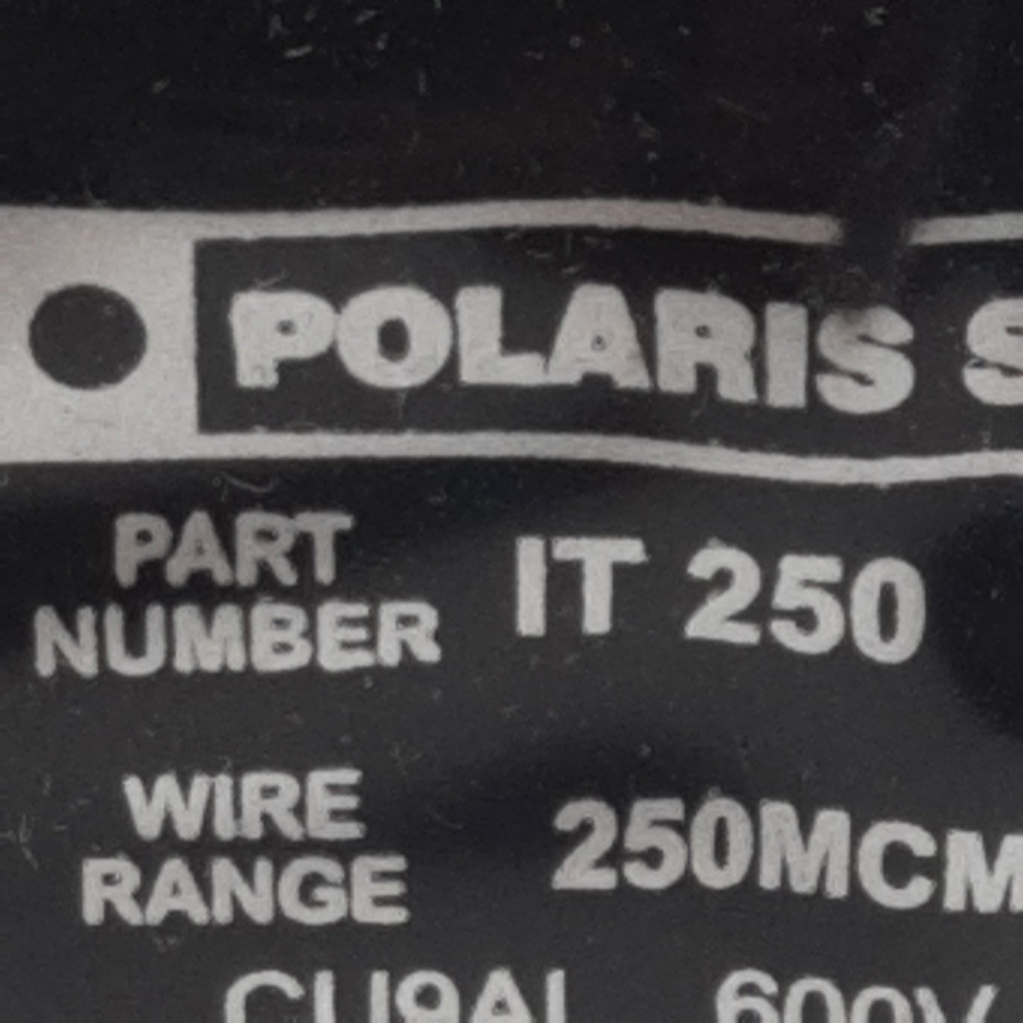 New NSI Polaris Sales IT 250 Insulated Connector, 2-Port, 1-Pole, 250MCM-6AWG, 600V