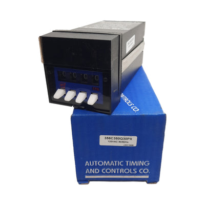 New ATC 356C350Q30PX Long Ranger Timer, 120VAC, 1s-9999hr, Relay Output DPDT