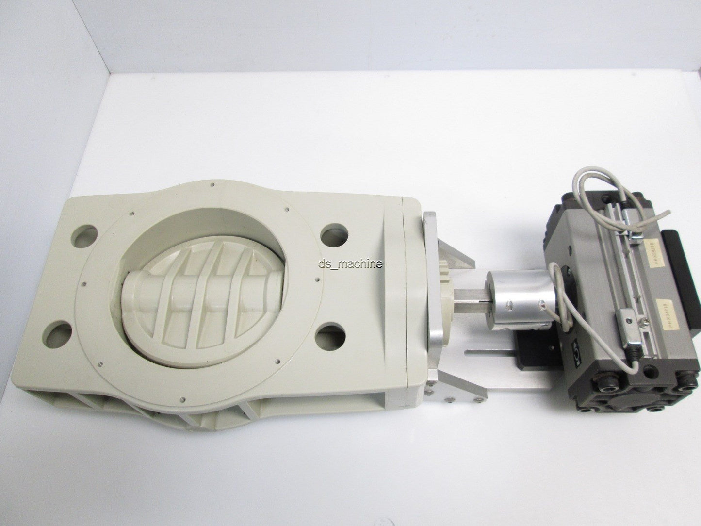 Used Georg Fischer 367 D 160 DN 150 4-3/4" Butterfly Valve w/SMC Rotary Actuator