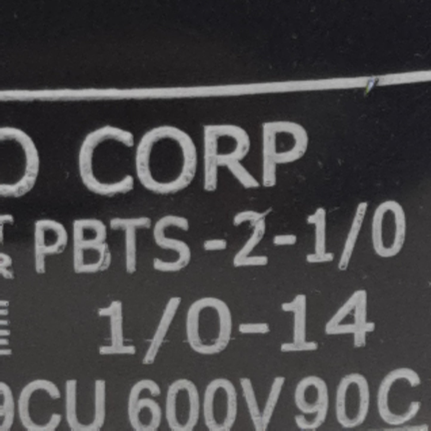 New Ilsco PBTS-2-1/0 Insulated Connector, 2-Port, 1-Pole, 1/0-14AWG, 600V Max