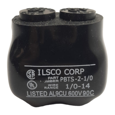 New Ilsco PBTS-2-1/0 Insulated Connector, 2-Port, 1-Pole, 1/0-14AWG, 600V Max