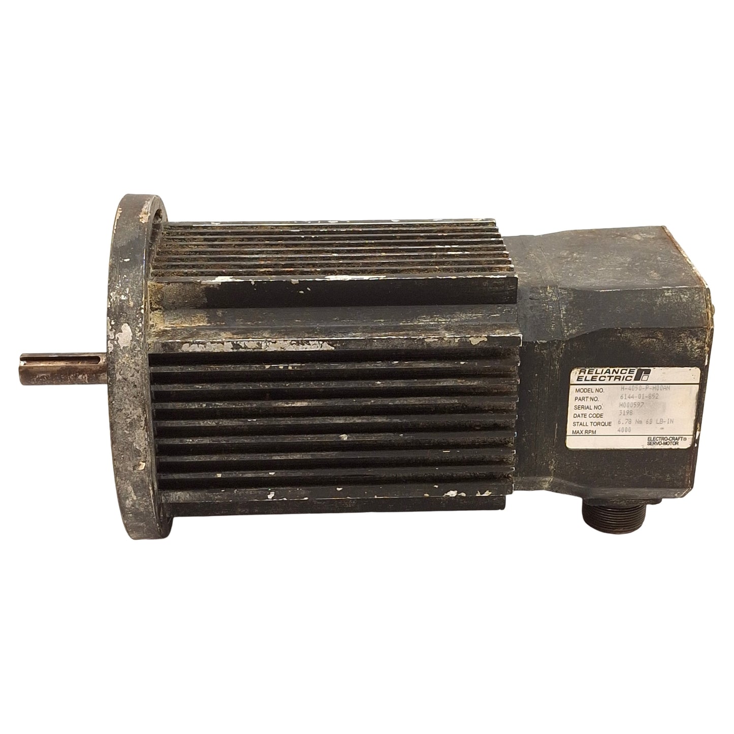 Used Reliance Electric H-4050-P-H00AN Servo Motor 3Ø 240VAC 2.5HP, ø150mm Bolt Circle