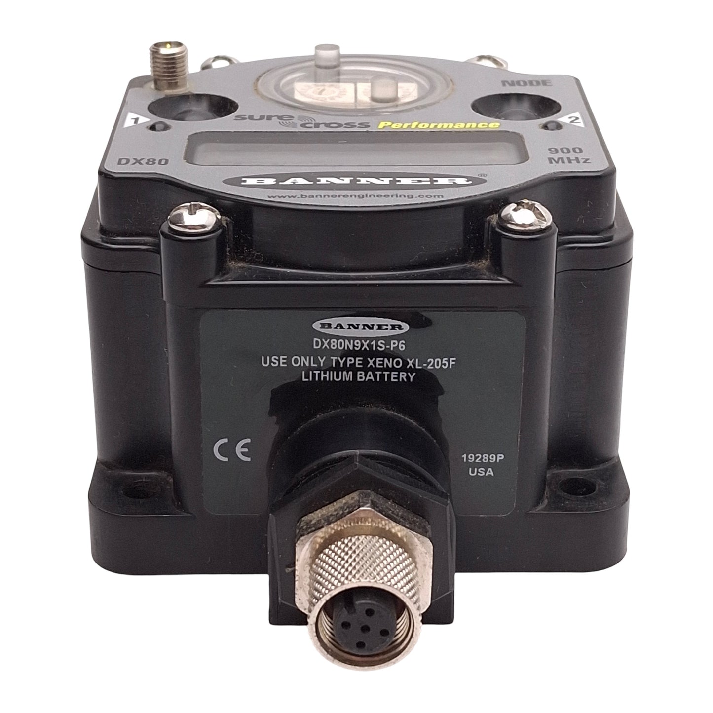 Used Banner DX80N9X1S-P6 Sure Cross DX80 Performance P6 Node, 900MHz, 10-30VDC