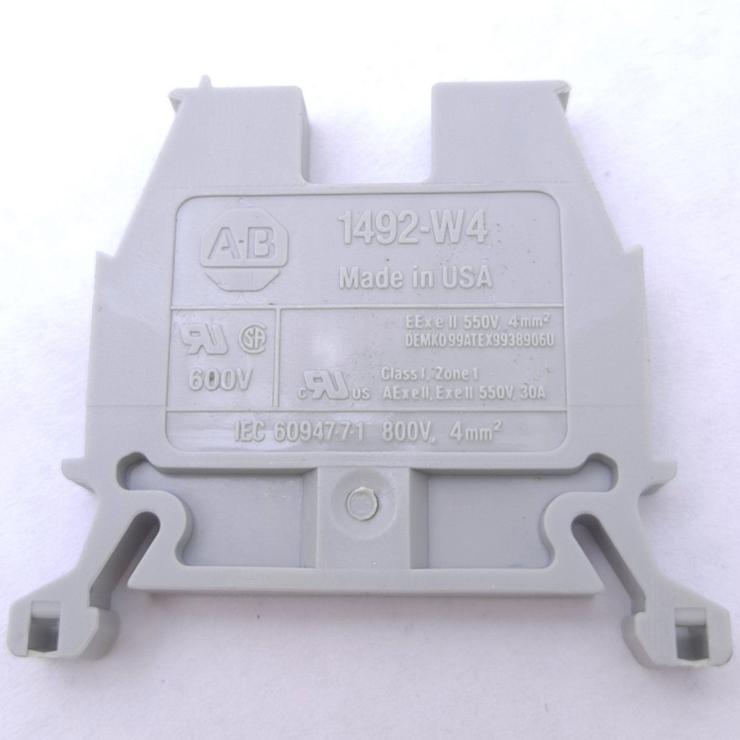 Used Lot of 20 Allen Bradley 1492-W4 Feed Through Terminal Blocks, 6mm, 600V 30A