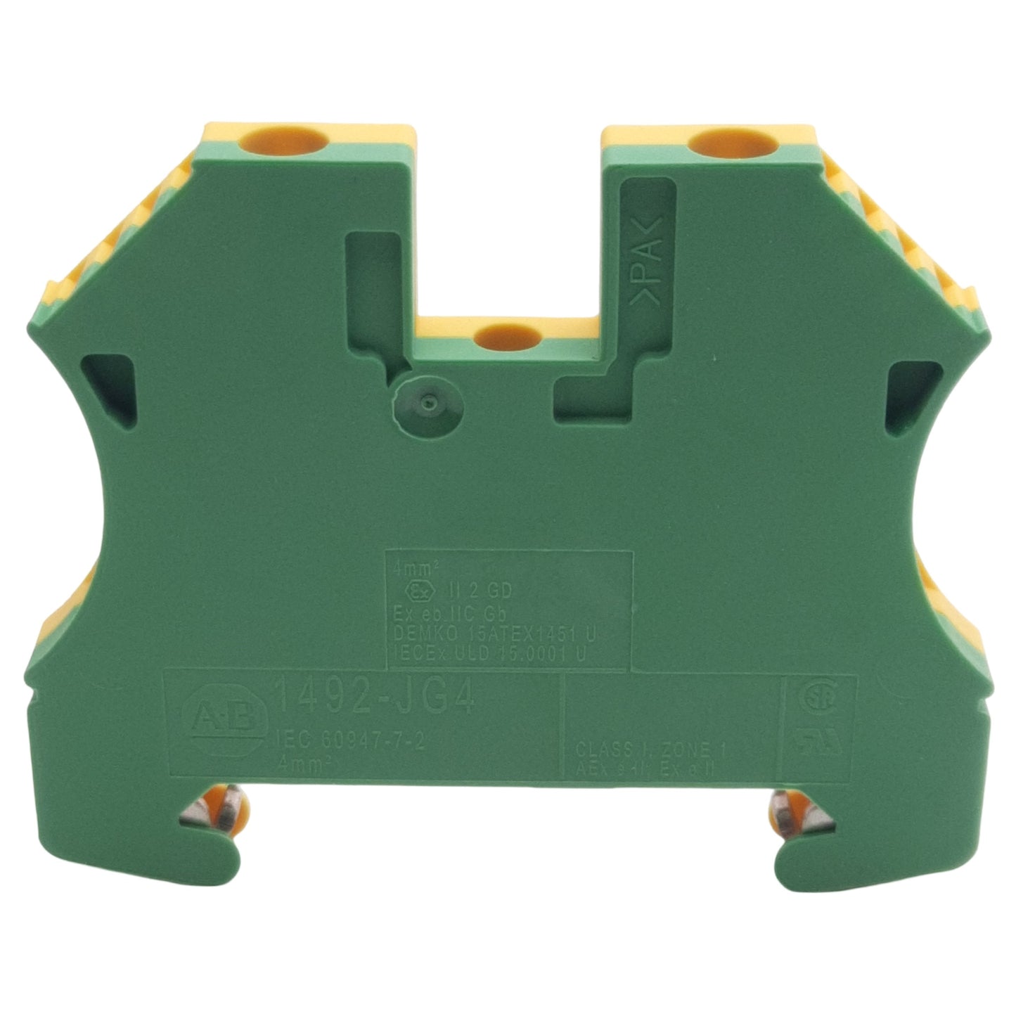 New Lot of 4 Allen Bradley 1492-JG4 Terminal Block Screw Connection, 6mm, 10-22AWG