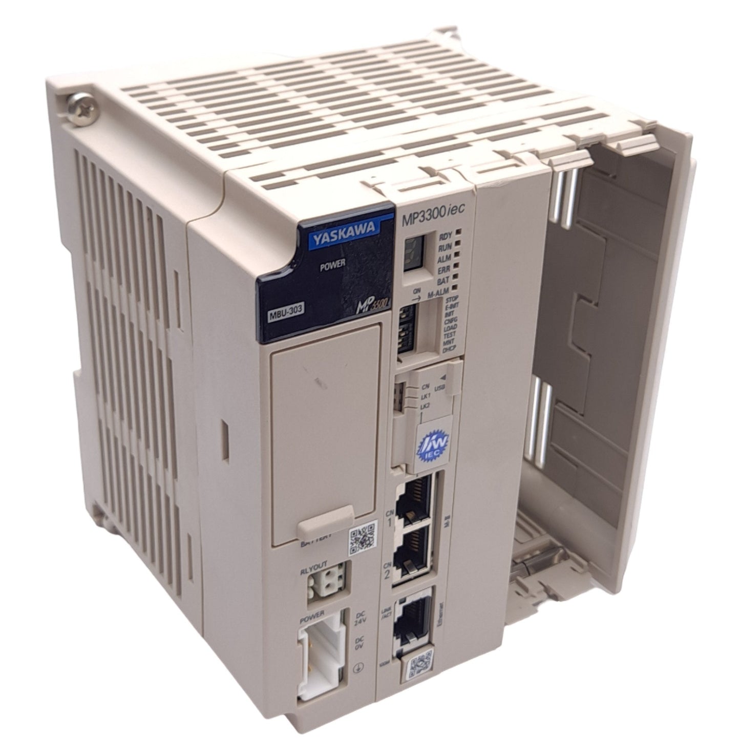 Used Yaskawa JEPMC-BU3303-E MP3300iec Motion Controller, MECHATROLINK-III, 24VDC