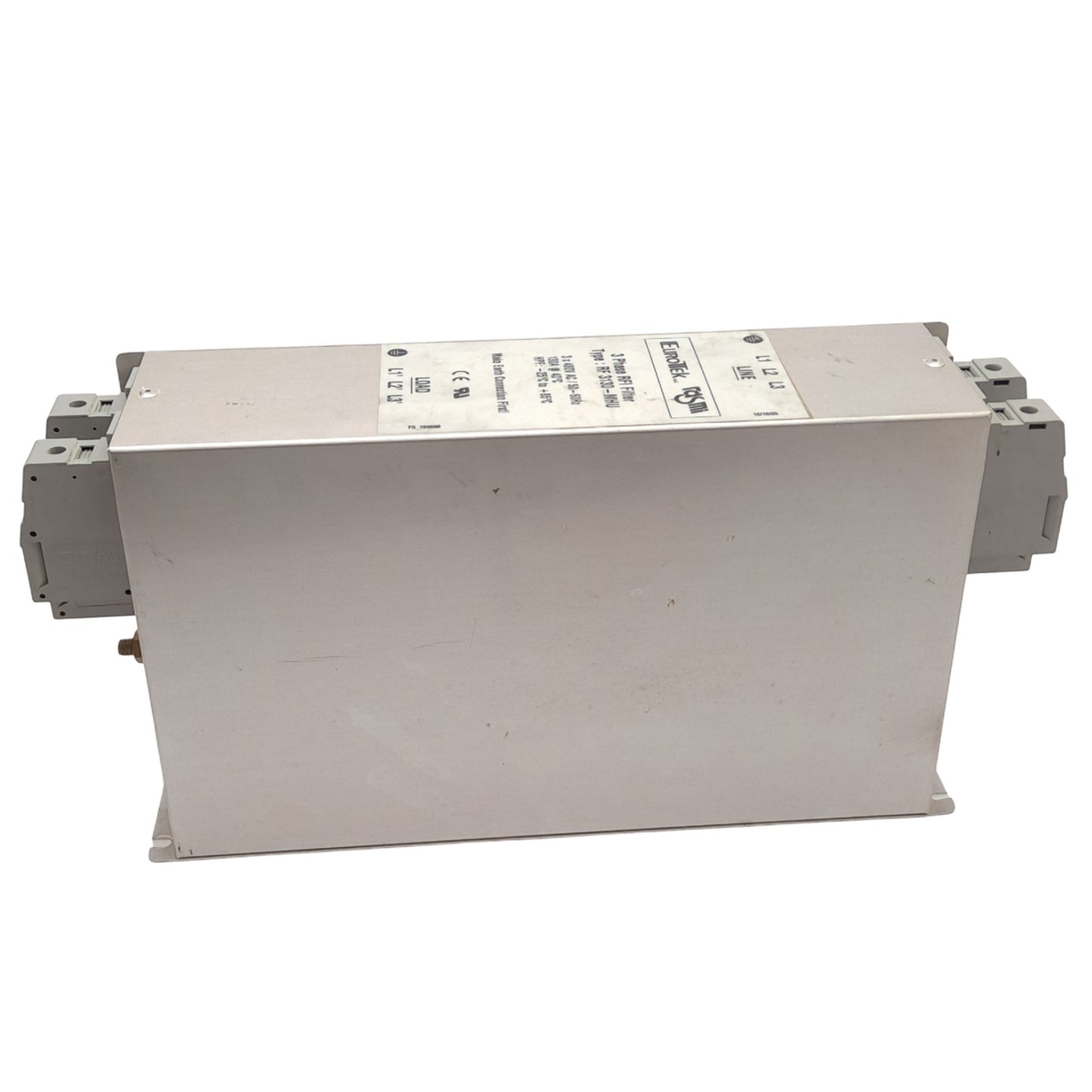Used Rasmi RF 3130-MHU RFI Filter, 3-Phase, 480VAC 50-60hZ, 130A, 429x110x240mm