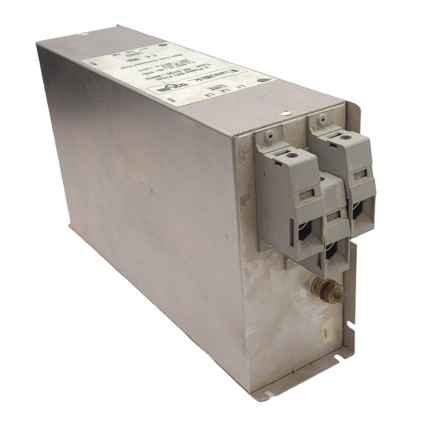 Used Rasmi RF 3130-MHU RFI Filter, 3-Phase, 480VAC 50-60hZ, 130A, 429x110x240mm