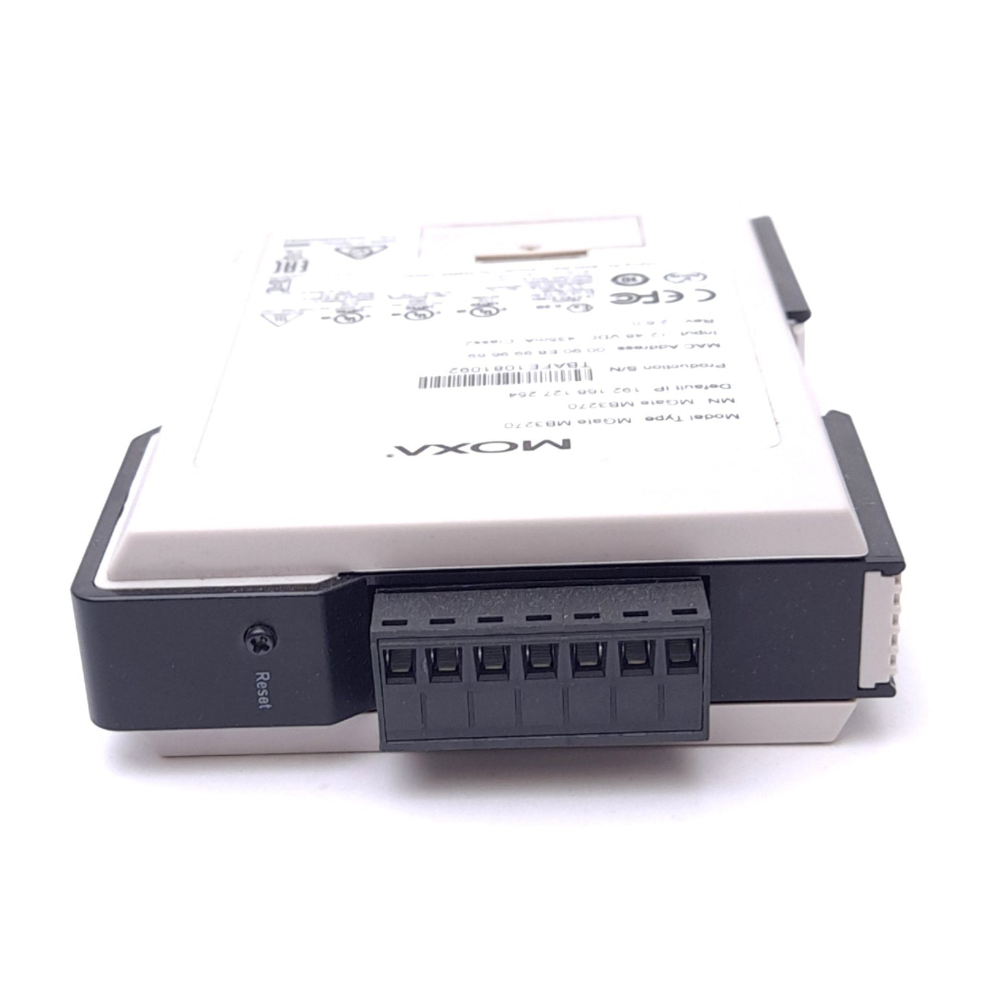 Used Moxa MGate MB3270 Modbus TCP Gateway, 2-Port, 12-48VDC 435mA In, RS-232/422/485