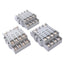 Used Lot of 3 IDEC SH4B-05 Relay Sockets, 14-Pin Blade, 4PDT, 10A 300V, DIN Rail