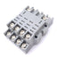 Used Lot of 3 IDEC SH4B-05 Relay Sockets, 14-Pin Blade, 4PDT, 10A 300V, DIN Rail