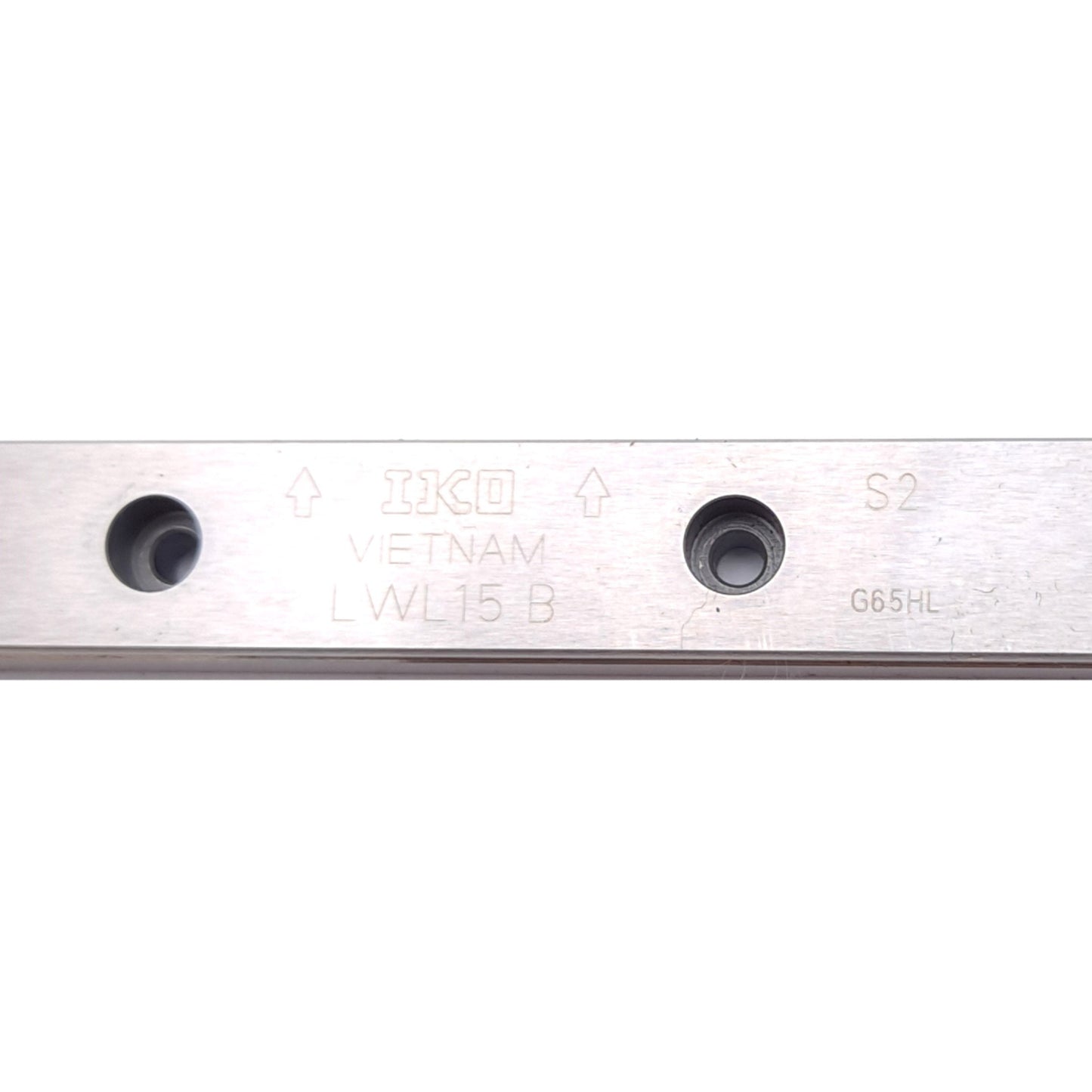Used IKO LWL15 B G65HL Linear Motion Guide Rail, 15mm Rail, 557mm Length, 40mm Pitch