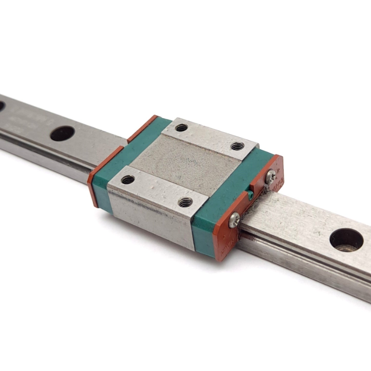 Used Hiwin MGN12 (x2) Miniature Linear Guide Blocks w/ 12x635mm Rail, 5.88kN Max