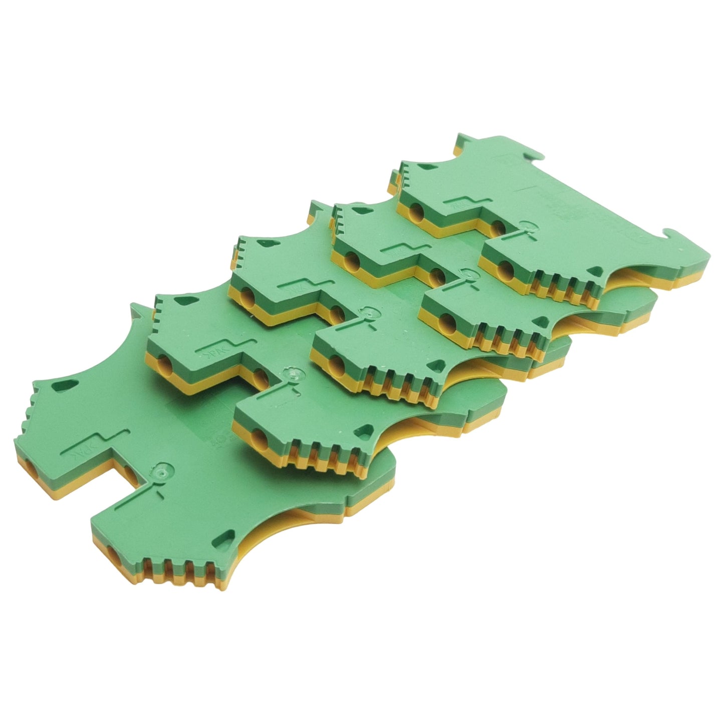 New Lot of 5 Allen Bradley 1492-JG3 Feed-Through Ground Terminal Block 5mm, 600V 30A