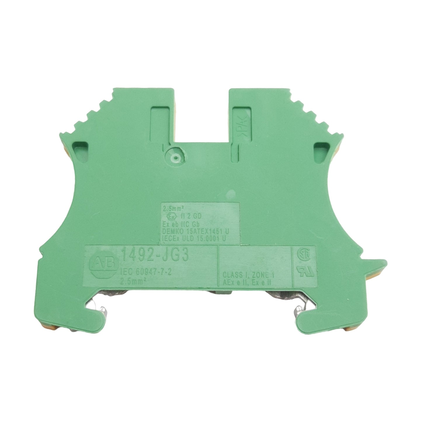 New Lot of 5 Allen Bradley 1492-JG3 Feed-Through Ground Terminal Block 5mm, 600V 30A