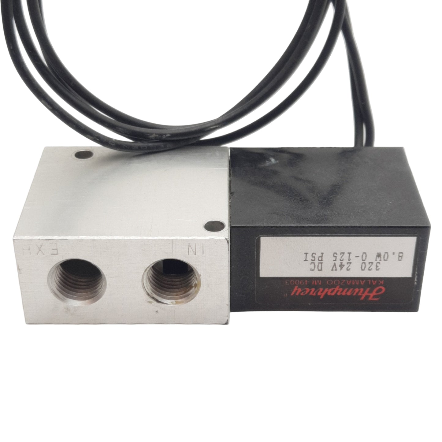 Used Humphrey 32024VDC Solenoid Valve, 2-Way, 0-125psi, 1/4in NPSF, 24VDC Coil