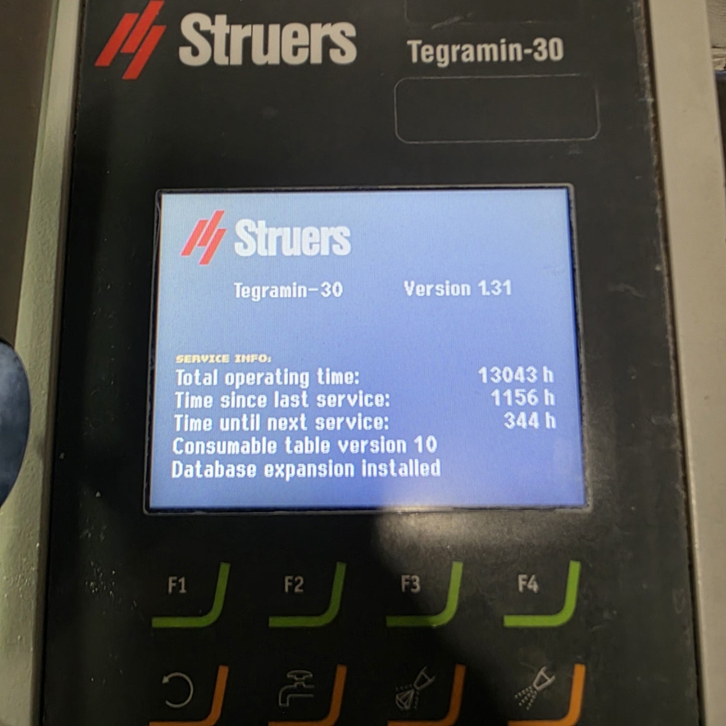 Used Struers Tegramin-30 Automatic Sample Grinding Polishing Machine 300mm Disc 240V