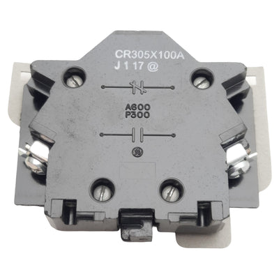 New General Electric CR305X100A Auxiliary Contact Block, 1NO/1NC, 10A 250VDC/600VAC