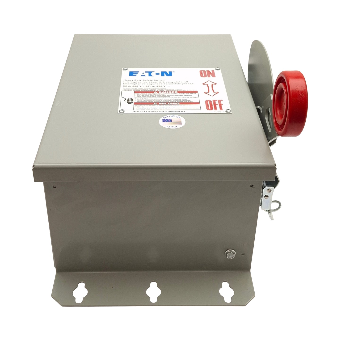 New Eaton DH361UDK Heavy Duty Non-Fusible Safety Switch, 3-Pole, 600V 30A, NEMA 12