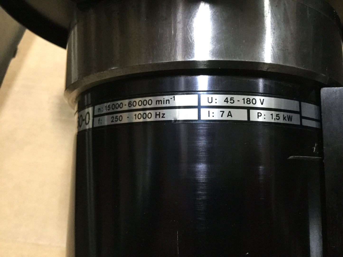 Used Precise PK 60-O Manual Jig Grinding Milling Boring Spindle 60,000RPM, 2HP