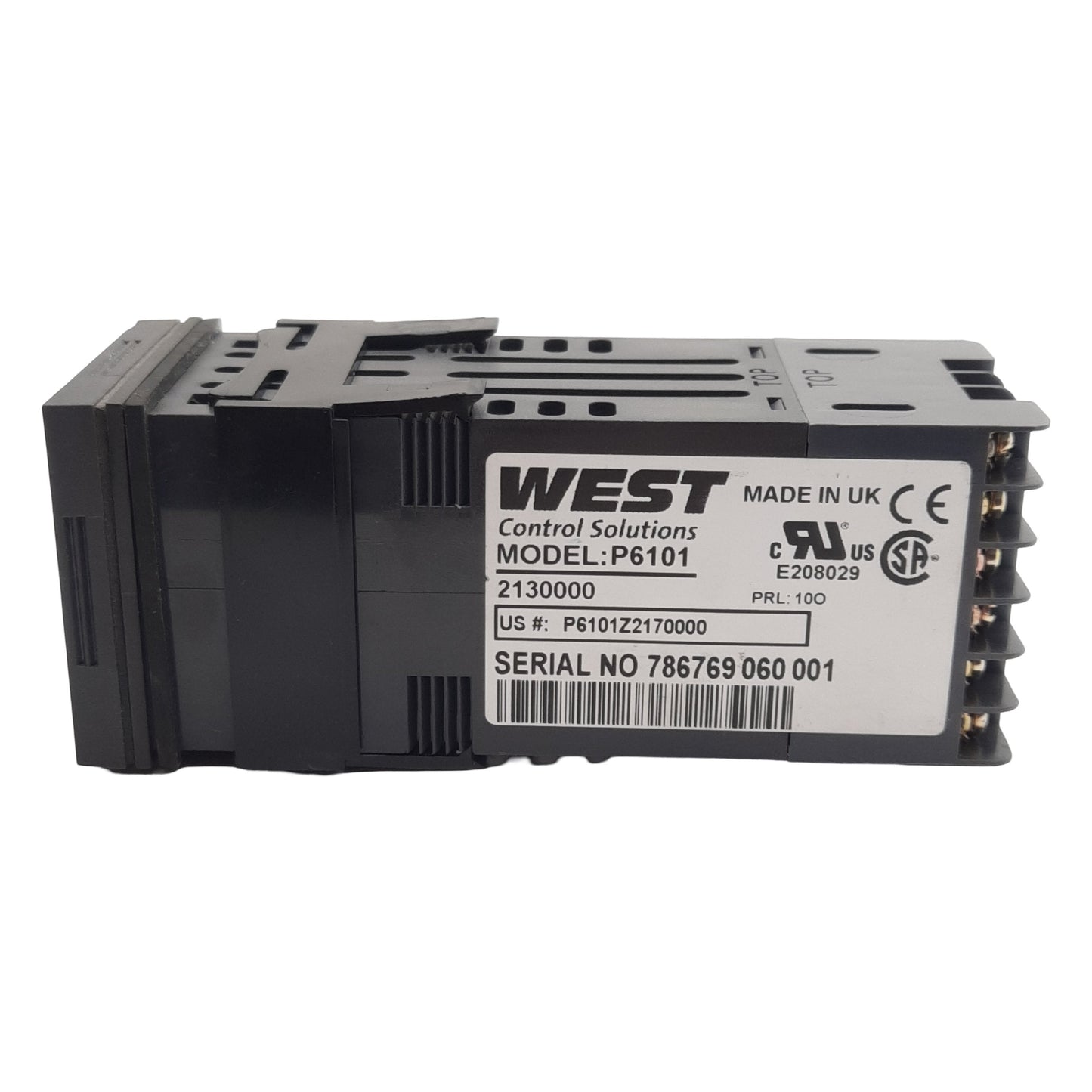 Used West P6101Z2170000 Temperature Controller, SPDT 24VDC 4-20mA Out, 100-240VAC In