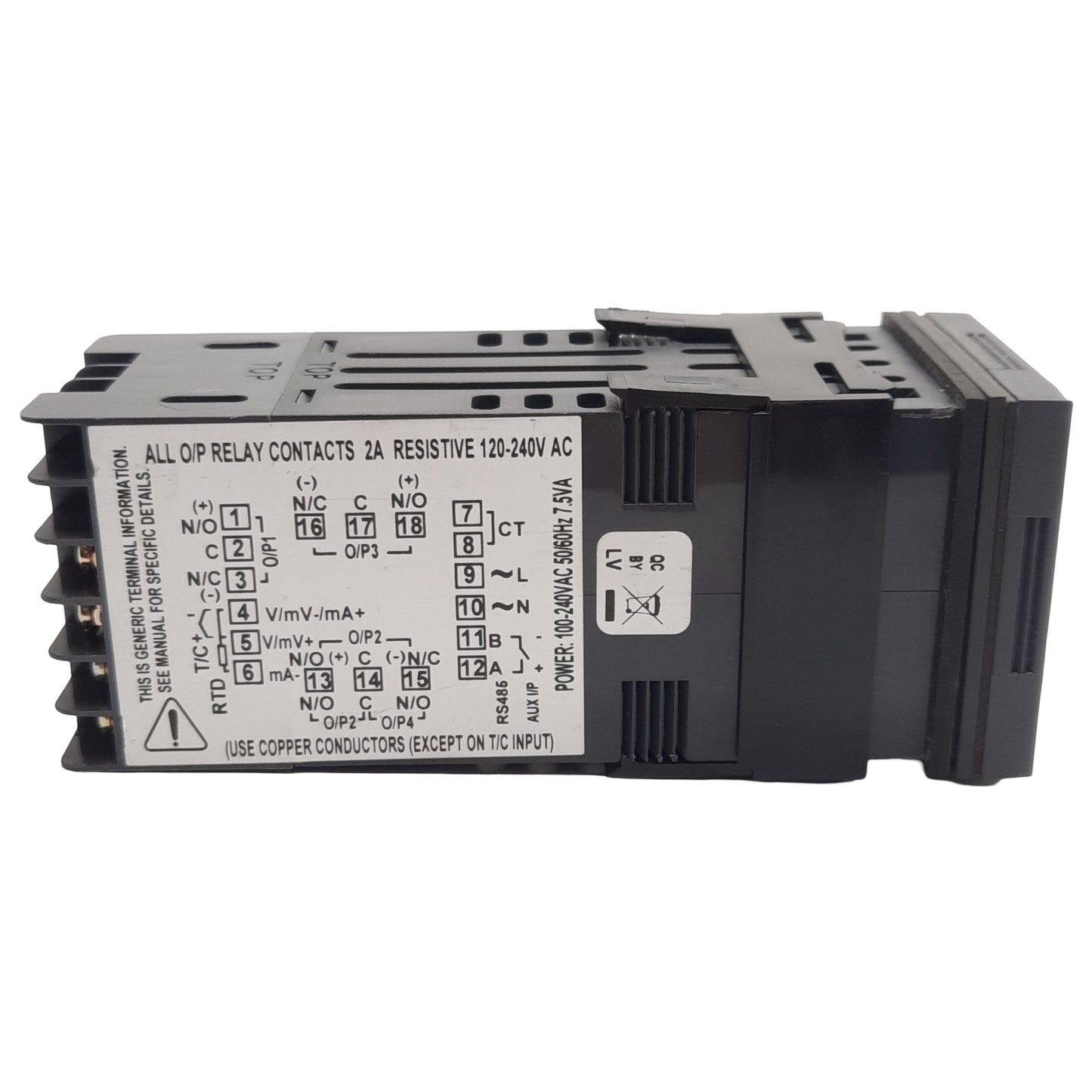 Used West P6101Z2170000 Temperature Controller, SPDT 24VDC 4-20mA Out, 100-240VAC In