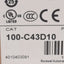 New Allen Bradley 100-C43D10 Contactor, 3-Pole + 1NO, 43A 600VAC, 110/120VAC Coil