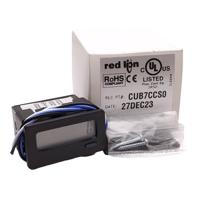New Red Lion CUB7CCS0 Digital Counter Module, 8-Digit LCD, 28VDC, 1/32 DIN