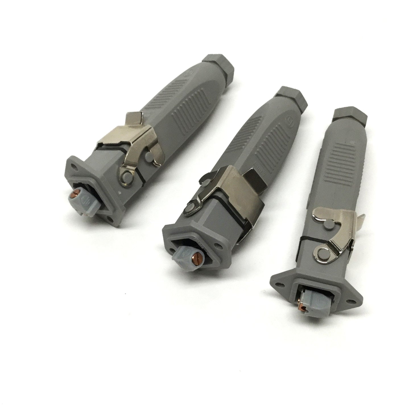 Used Lot of 3 Hirschmann STAS 20 & STAKEI 2 Power Connectors, 2-Pole+Ground, 250V 16A