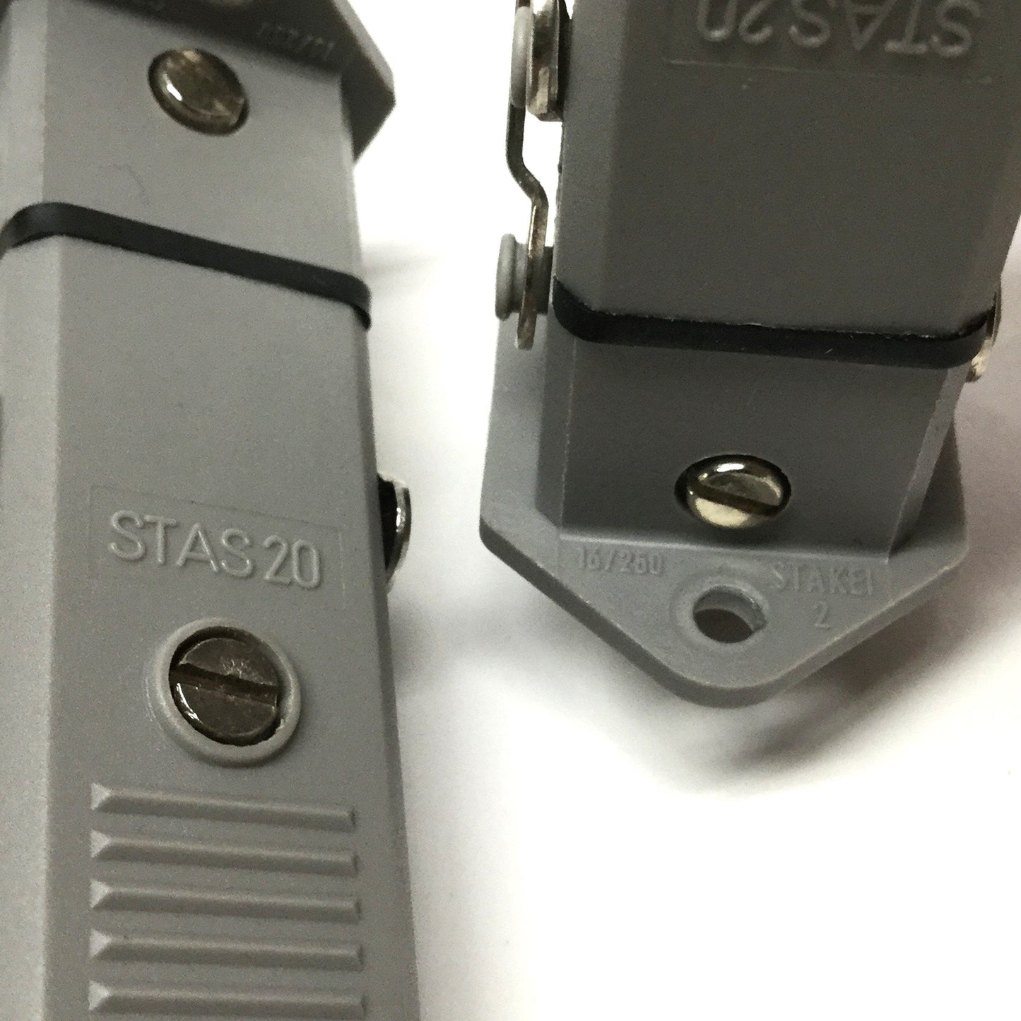 Used Lot of 3 Hirschmann STAS 20 & STAKEI 2 Power Connectors, 2-Pole+Ground, 250V 16A