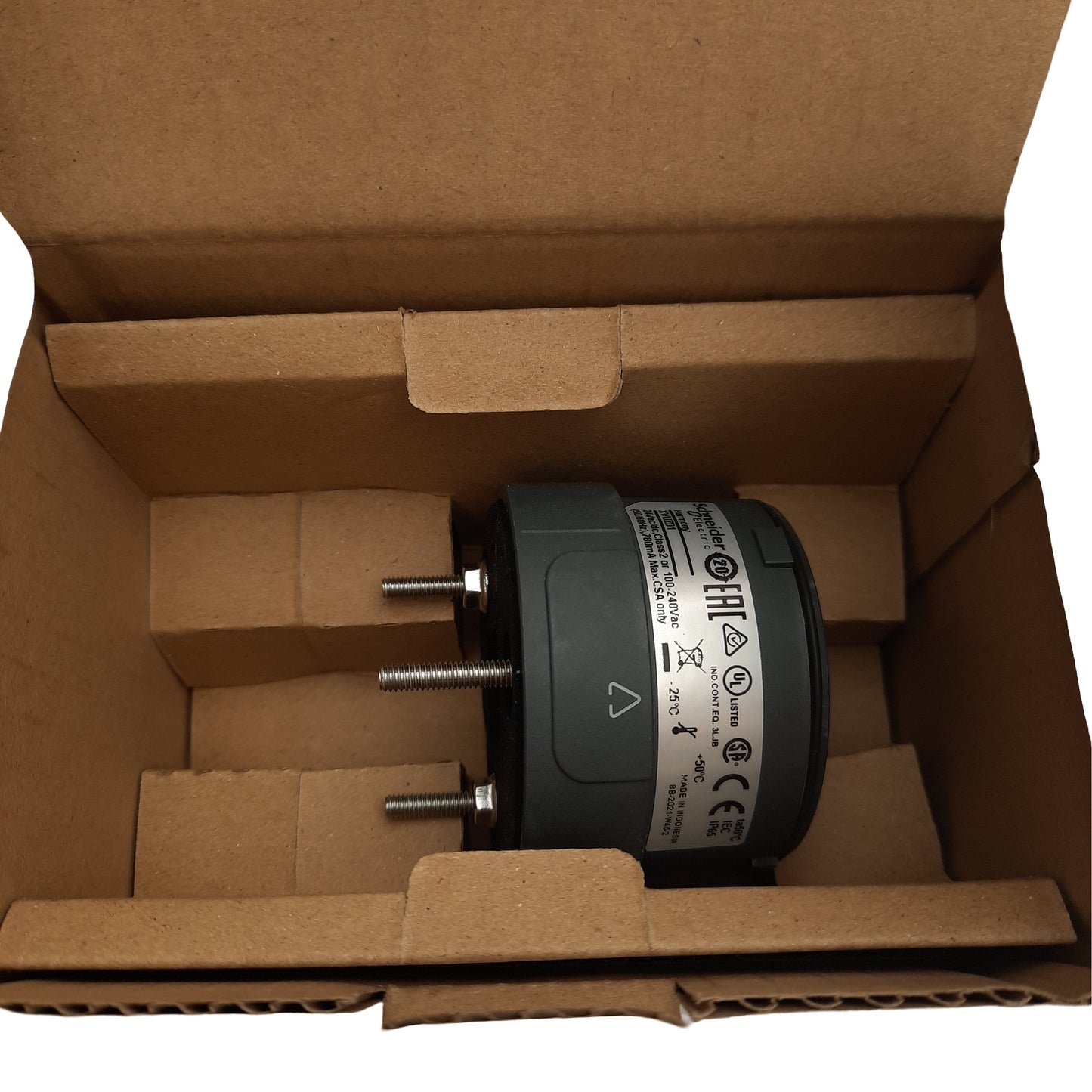 New Schneider Electric XVUZ01 Direct Mounting Plate For Towers, 60mm, 3pin, Black