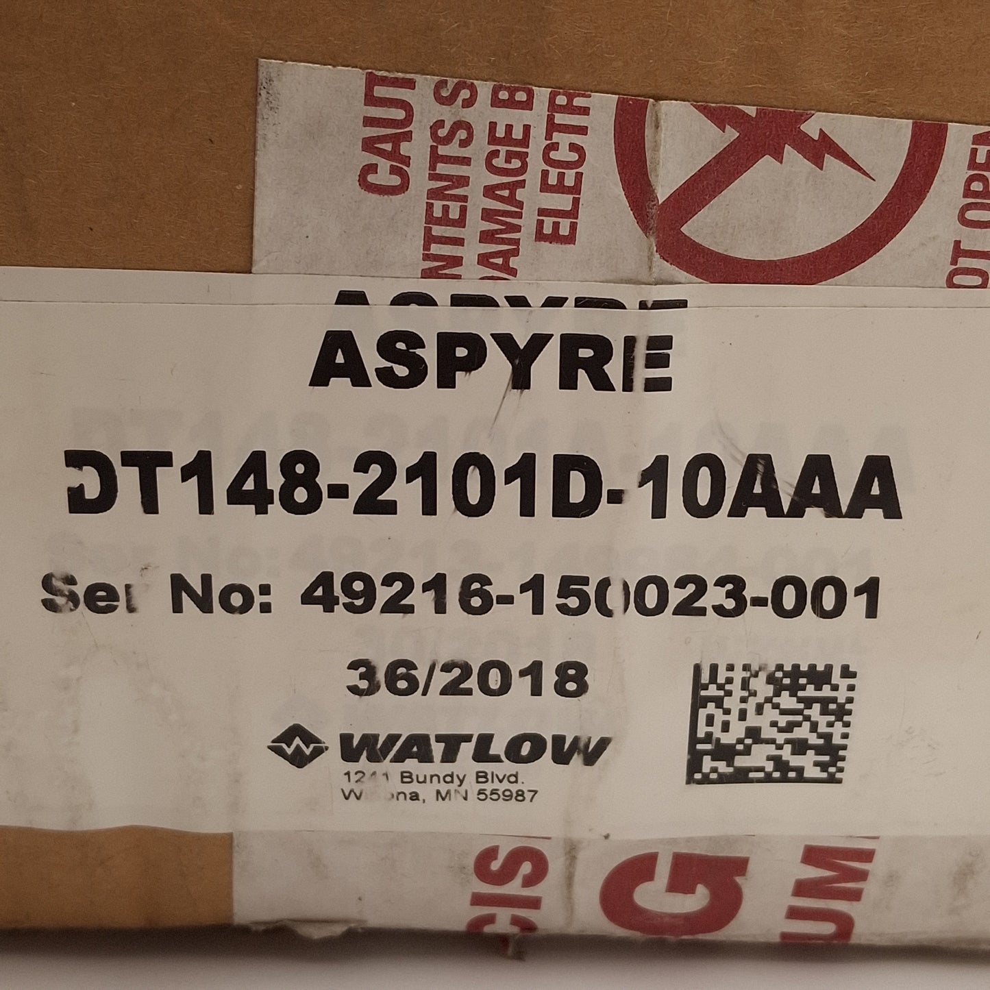 New Watlow DT148-2101D-10AAA ASPYRE Power Controller 210A 480VAC Line, 90-135VDC Aux