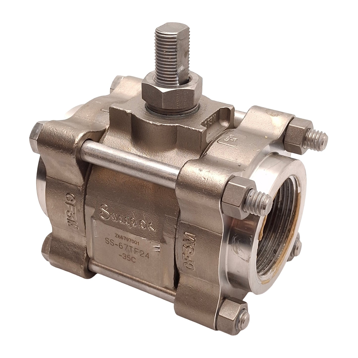 Used Swagelok SS-67TF24 Stainless Steel 60 Series Ball Valve, 1500psig, 1-1/2in NPT