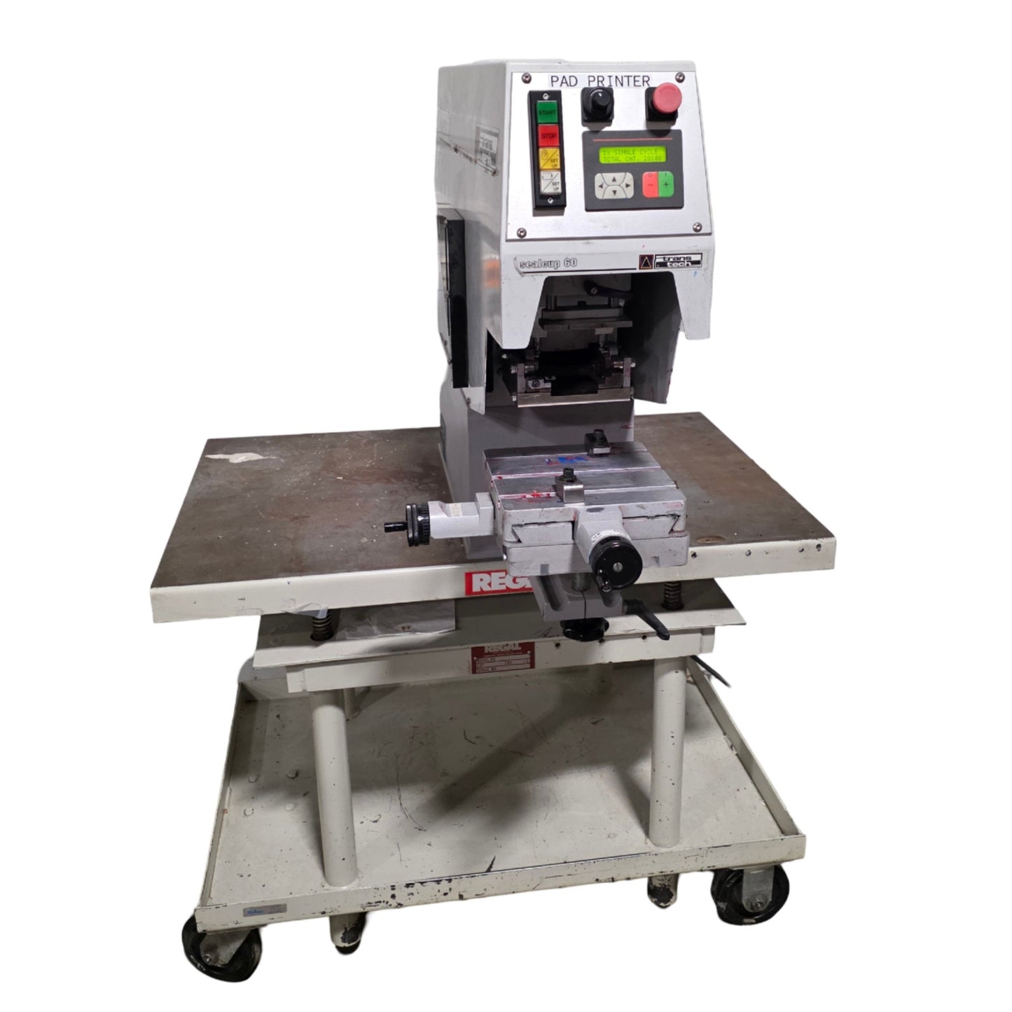 Used Trans Tech Sealcup 60 Pad Printing Machine 600-4200Cycles/Hour, 50mm Dia Print