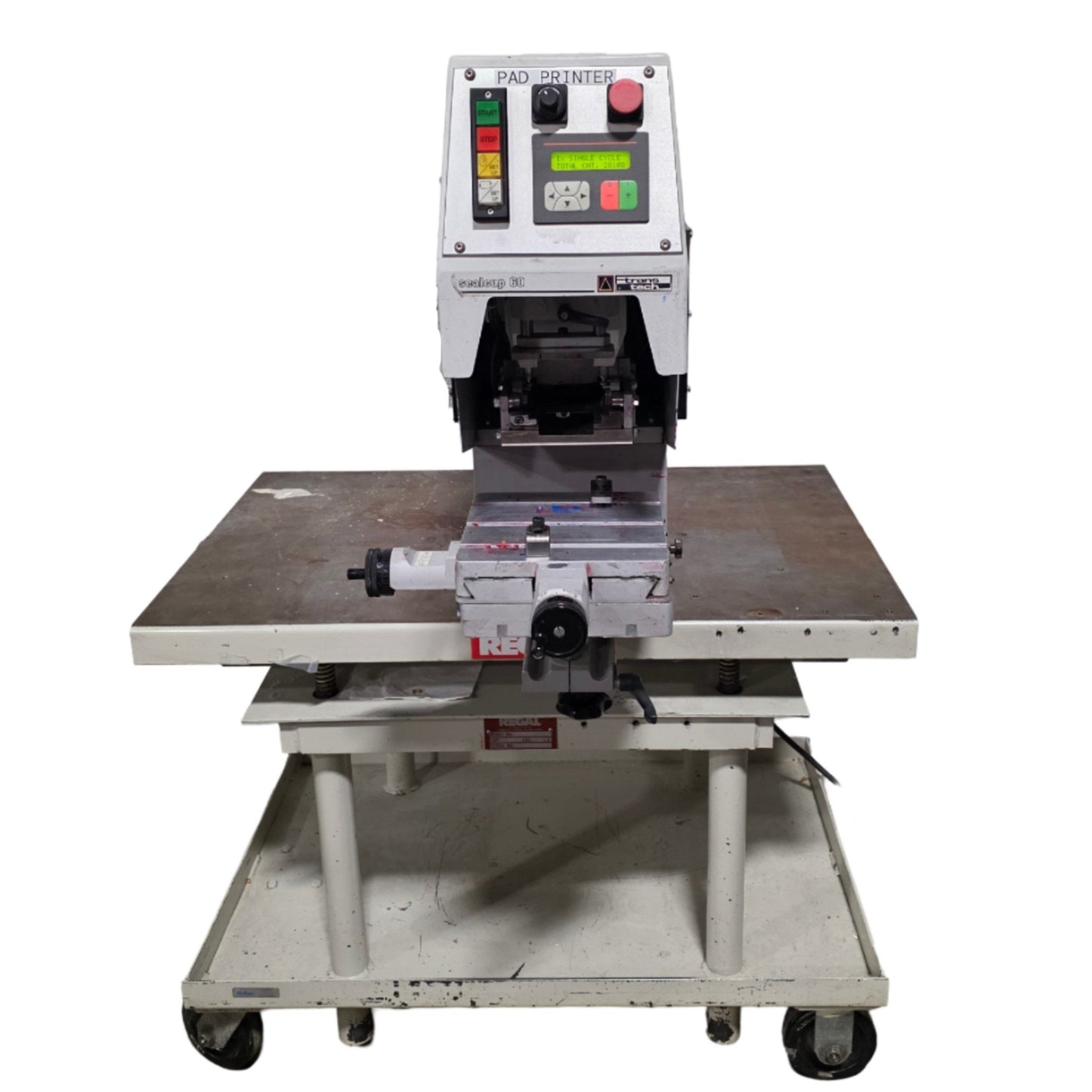Used Trans Tech Sealcup 60 Pad Printing Machine 600-4200Cycles/Hour, 50mm Dia Print