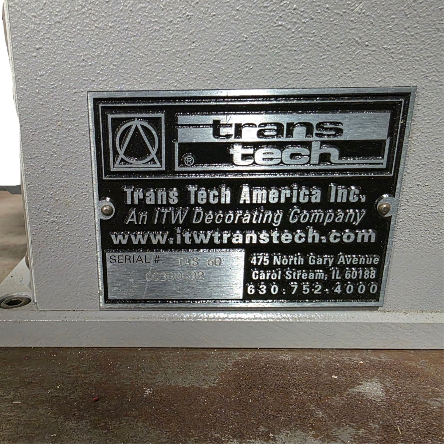 Used Trans Tech Sealcup 60 Pad Printing Machine 600-4200Cycles/Hour, 50mm Dia Print