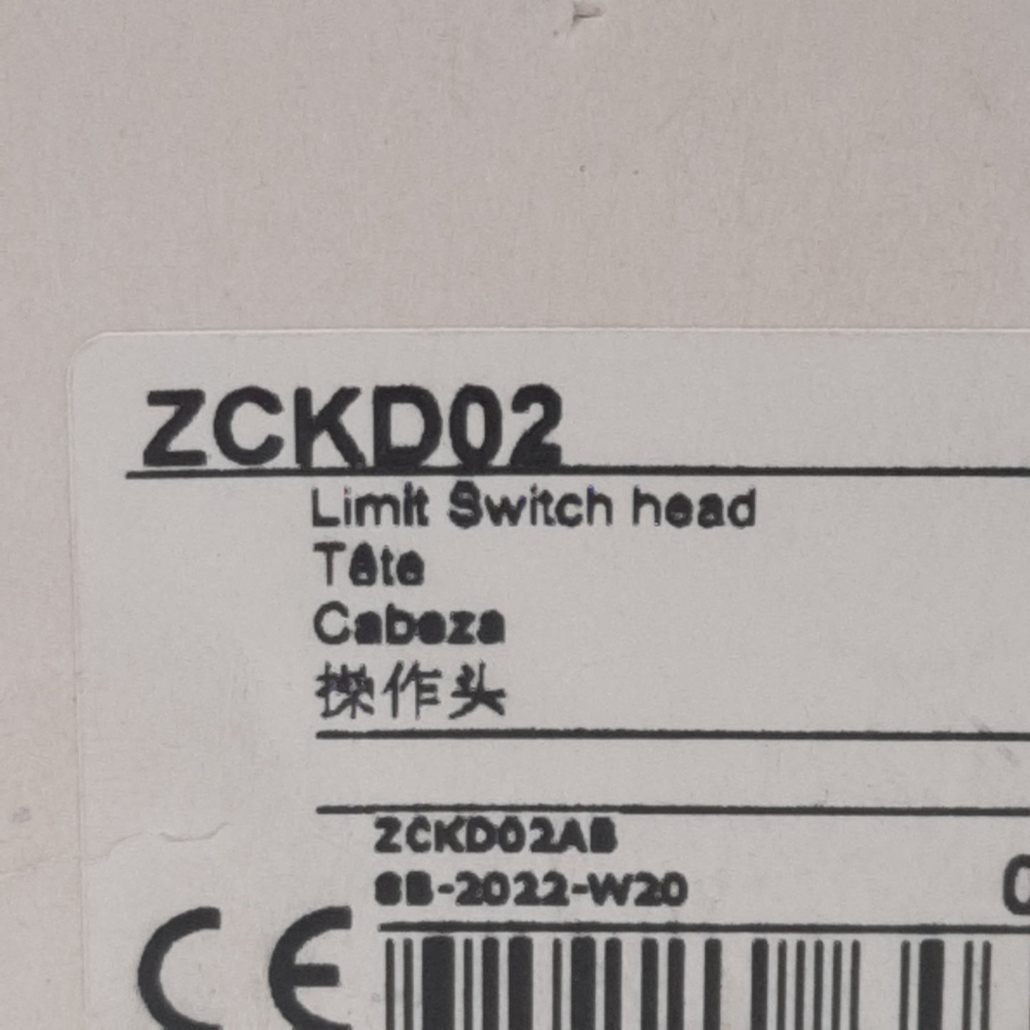 New Telemecanique ZCKD02 Limit Switch Head, Steel Roller Plunger, For XC/ZC Switch