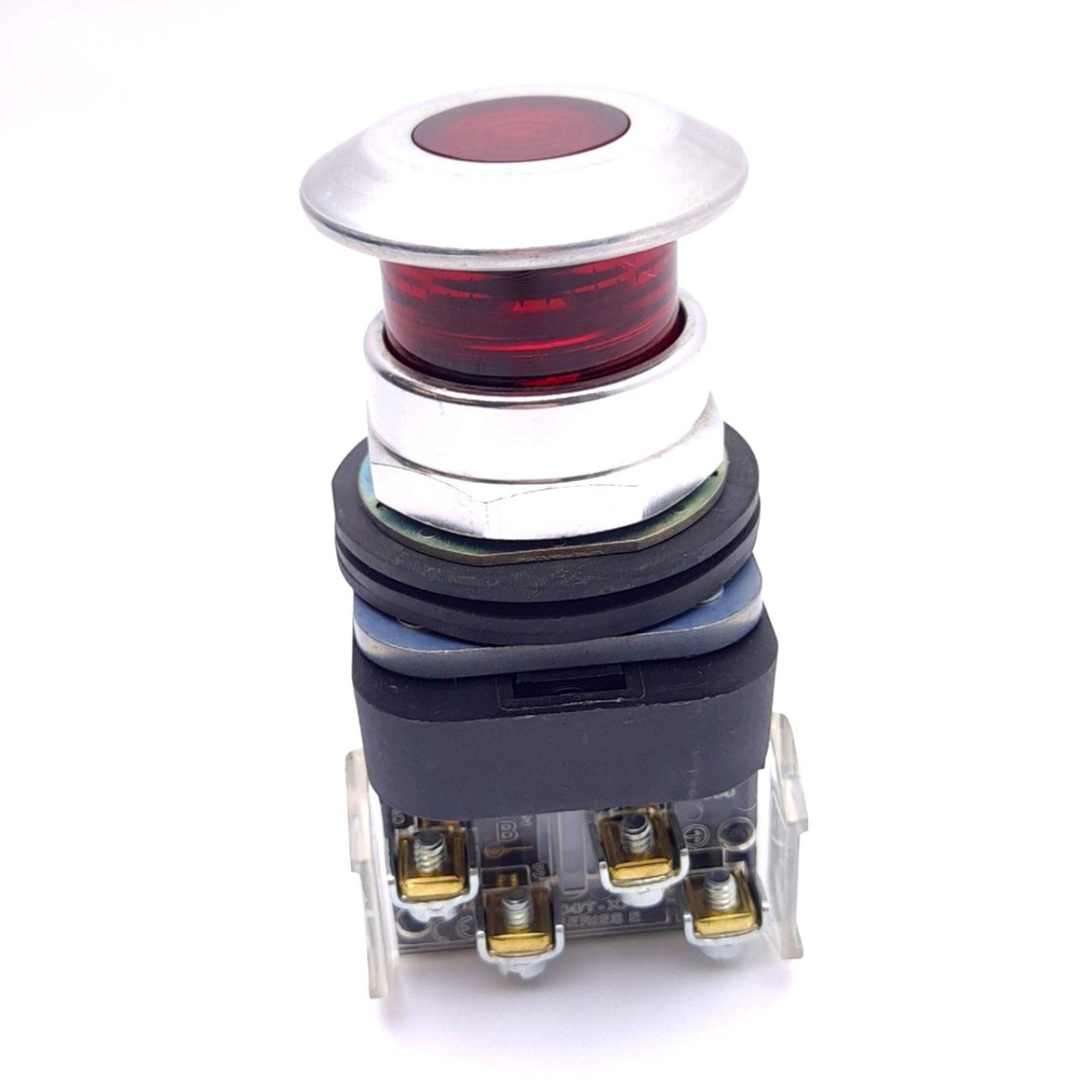 Used Allen Bradley 800T-FXPH16RA1 E-Stop Push/Pull Switch, ø30mm, 1NCLB 1NO, 120VAC