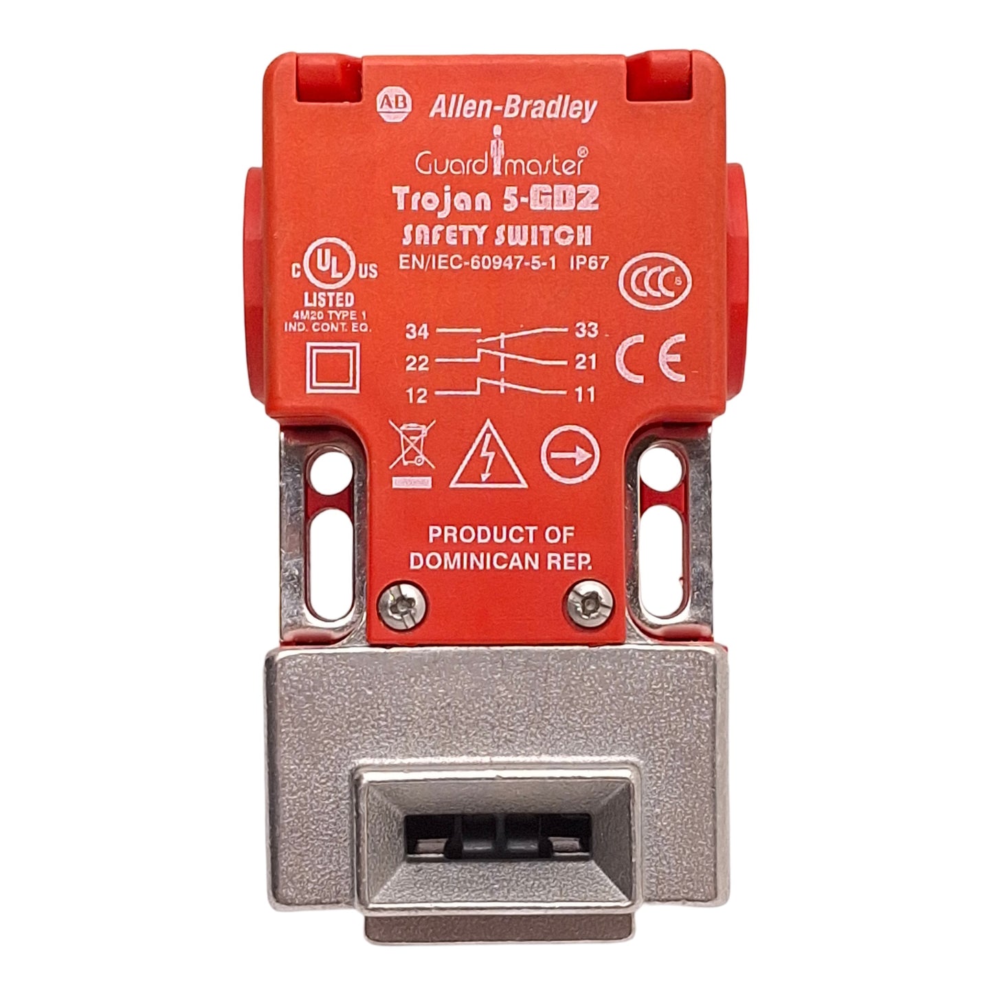 New – Open box Allen Bradley 440K-T11211 Guardmaster Trojan Safety Switch, 2NC+1NO, *No Key*