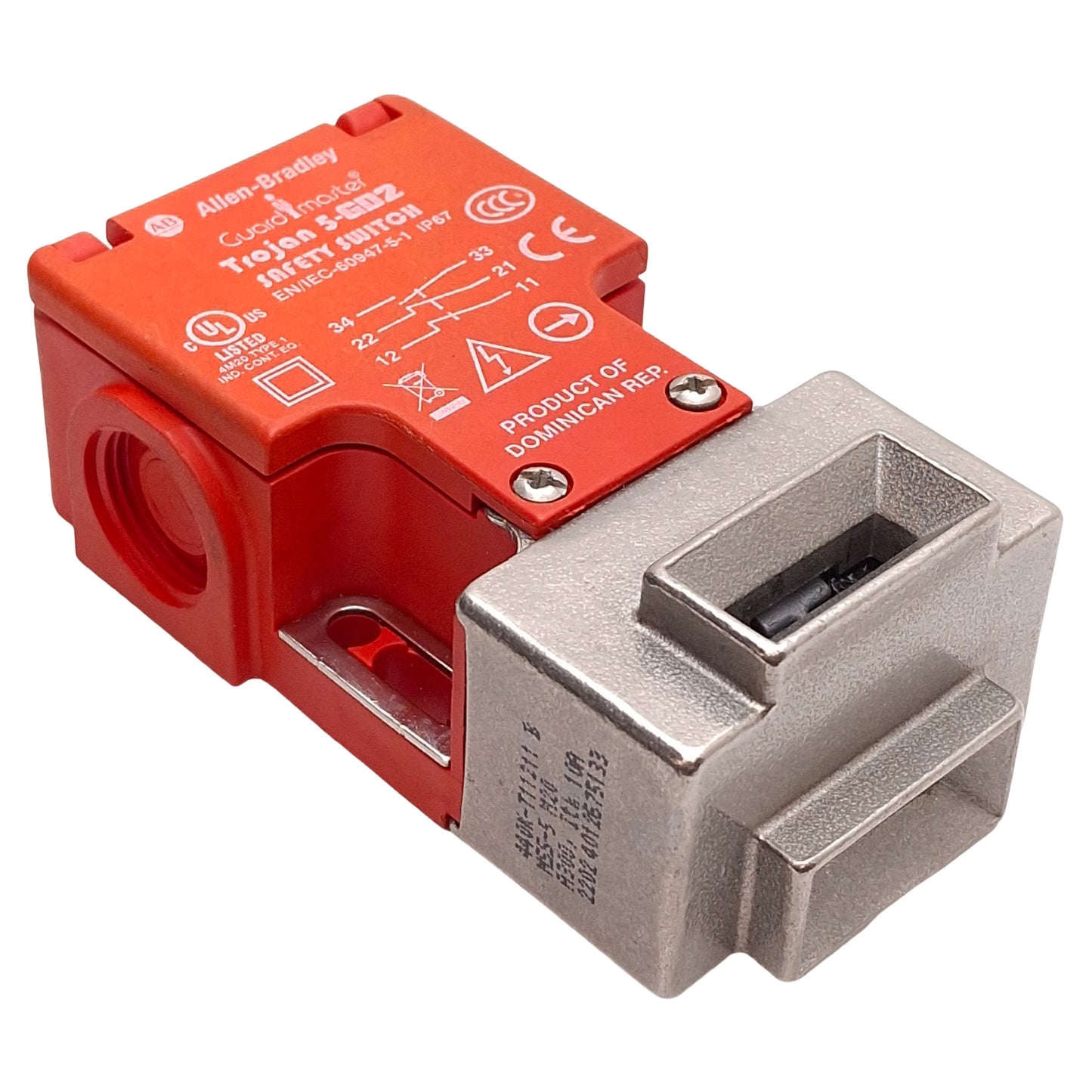 New – Open box Allen Bradley 440K-T11211 Guardmaster Trojan Safety Switch, 2NC+1NO, *No Key*