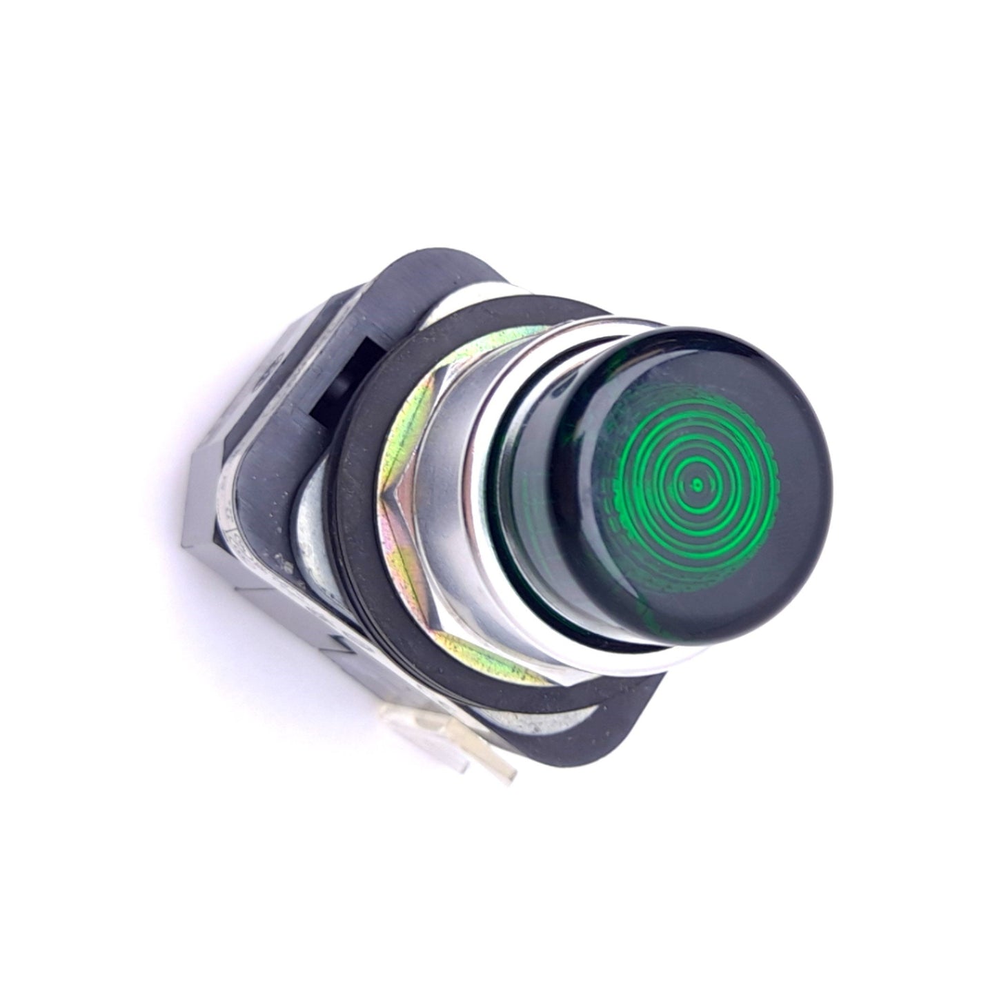 Used Allen Bradley 800T-PBH16G Green Pushbutton Switch, ø30mm, 1NC 1NO, 120VAC