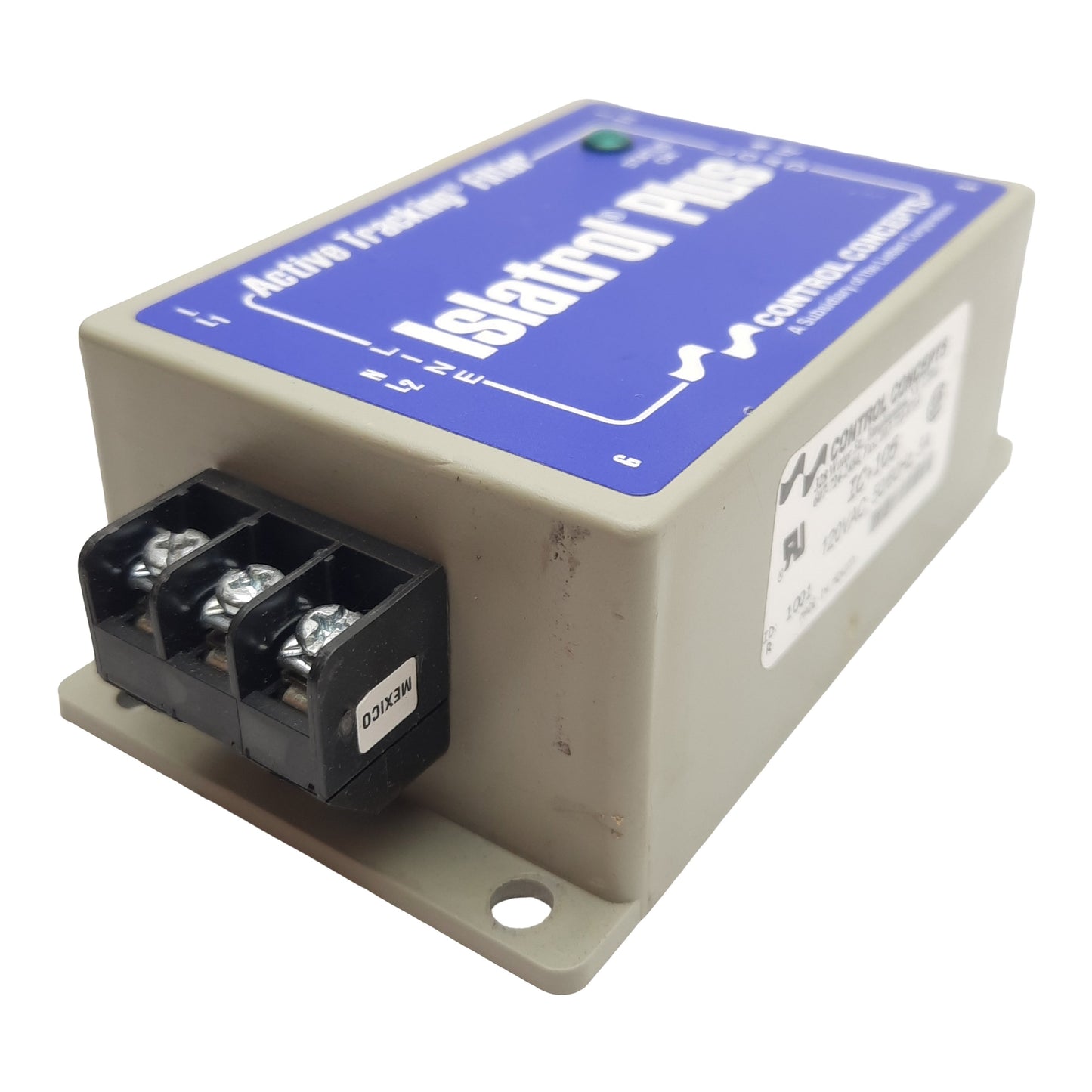 Used Control Concepts IC+105 Islatrol Plus Active Tracking Filter, 1-Phase 120VAC, 5A