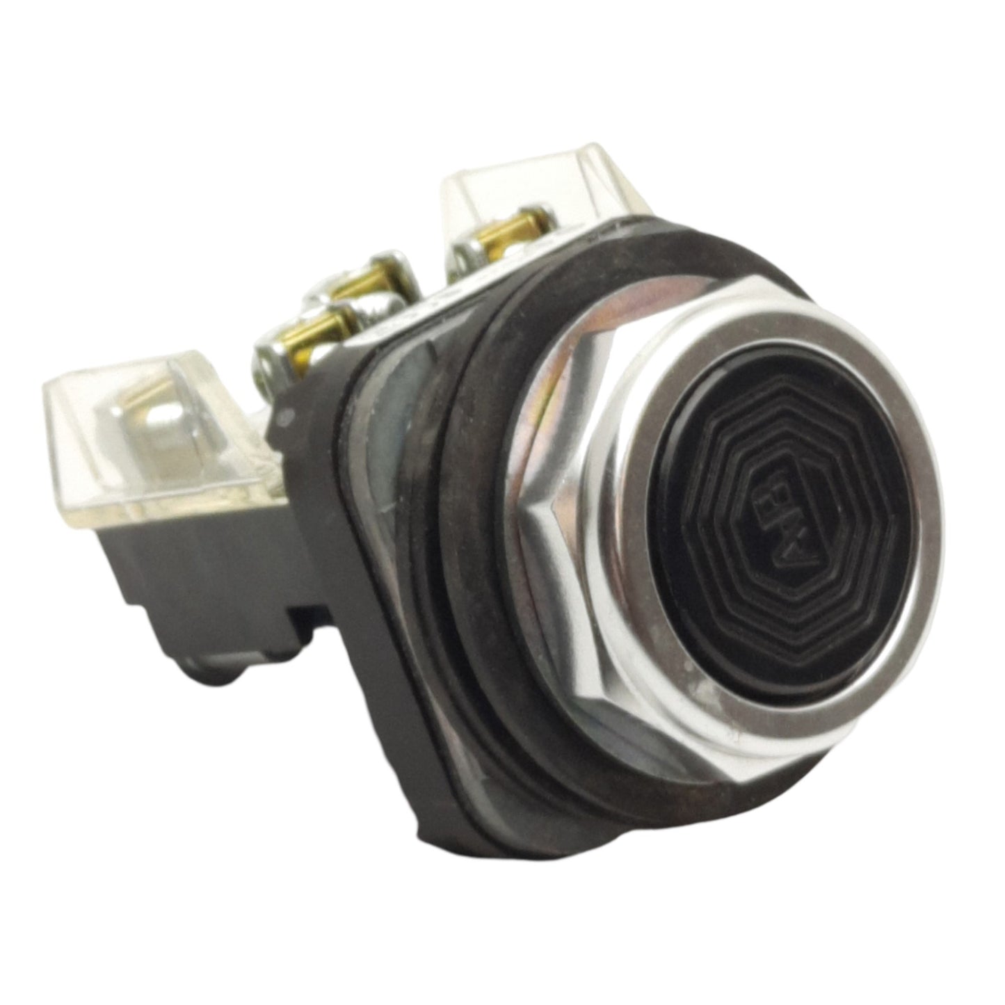 Used Allen Bradley 800T-A2A Pushbutton Switch, Flush, Black, 1NO+1NC, 30.5mm Size