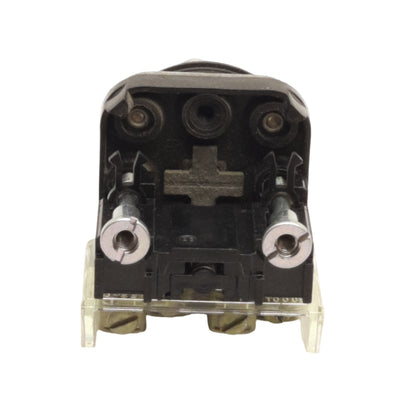 Used Allen Bradley 800T-A2A Pushbutton Switch, Flush, Black, 1NO+1NC, 30.5mm Size